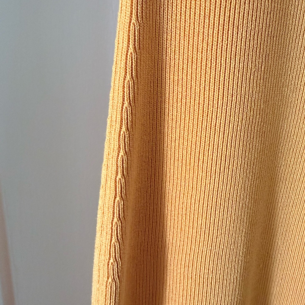Ronny Kobo Collection Vibrant Mustard Yellow Knit Midi Dress - Picture 5 of 5